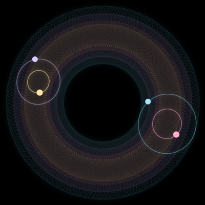 Paths of #610_4, a 4-body orbit