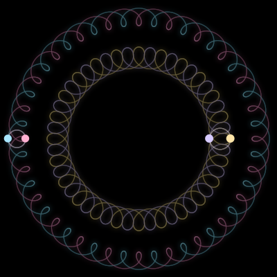 Paths of #637_4, a 4-body orbit