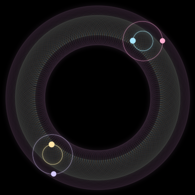 Paths of #6452_4, a 4-body orbit