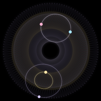 Paths of #6540_4, a 4-body orbit
