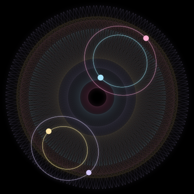 Paths of #78_4, a 4-body orbit
