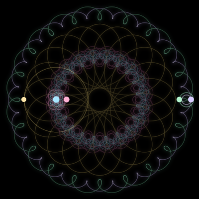Paths of #1882_5, a 5-body orbit