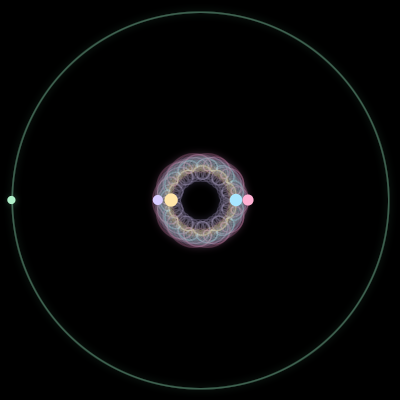 Paths of #207_5, a 5-body orbit