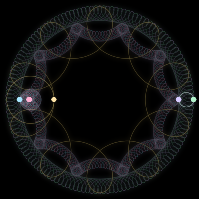 Paths of #2301_5, a 5-body orbit