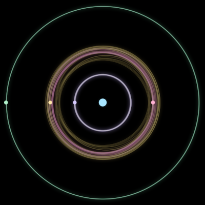 Paths of #2339_5, a 5-body orbit
