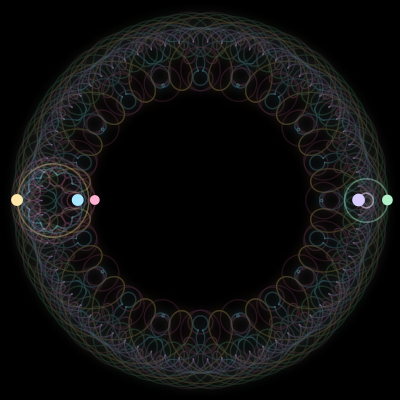 Paths of #2483_5, a 5-body orbit