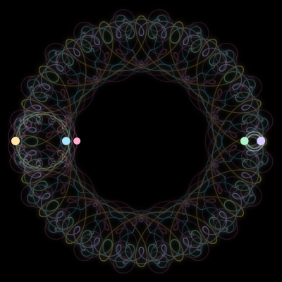 Paths of #2666_5, a 5-body orbit