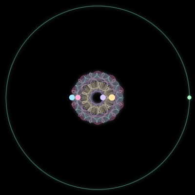 Paths of #2672_5, a 5-body orbit