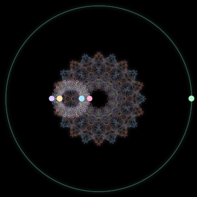 Paths of #2953_5, a 5-body orbit