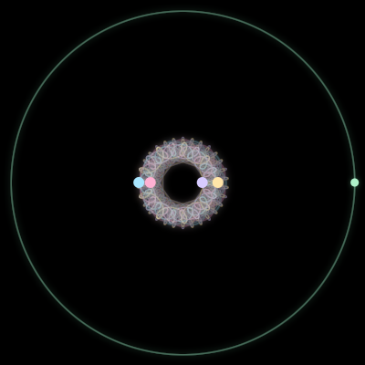 Paths of #3137_5, a 5-body orbit