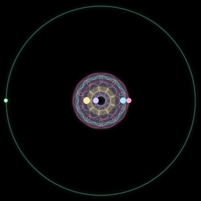 Paths of #339_5, a 5-body orbit