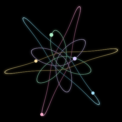 Paths of #451_5, a 5-body orbit