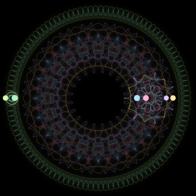 Paths of #1102_6, a 6-body orbit
