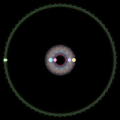 Paths of #1155_6, a 6-body orbit