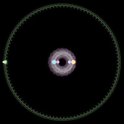 Paths of #1275_6, a 6-body orbit