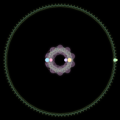 Paths of #1528_6, a 6-body orbit
