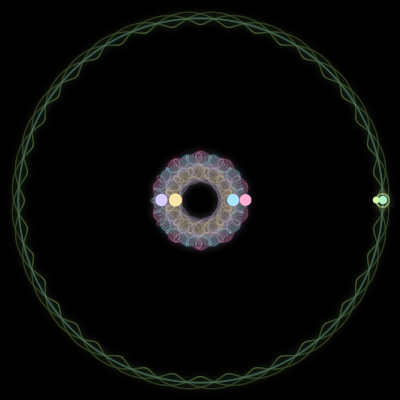 Paths of #1621_6, a 6-body orbit