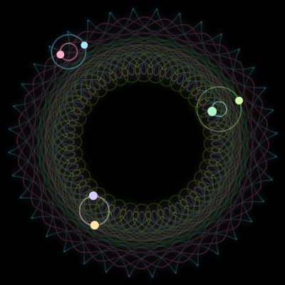 Paths of #2113_6, a 6-body orbit