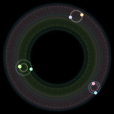 Paths of #2144_6, a 6-body orbit