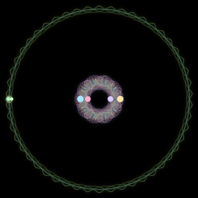 Paths of #2340_6, a 6-body orbit