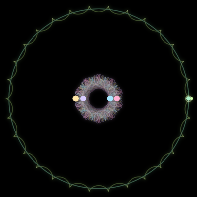 Paths of #2489_6, a 6-body orbit