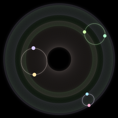 Paths of #2553_6, a 6-body orbit