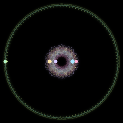 Paths of #2758_6, a 6-body orbit