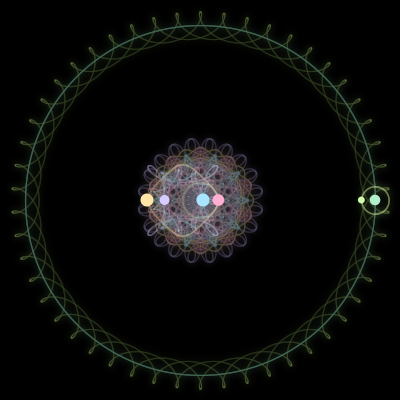 Paths of #277_6, a 6-body orbit
