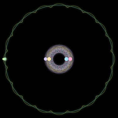 Paths of #2802_6, a 6-body orbit