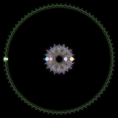 Paths of #292_6, a 6-body orbit