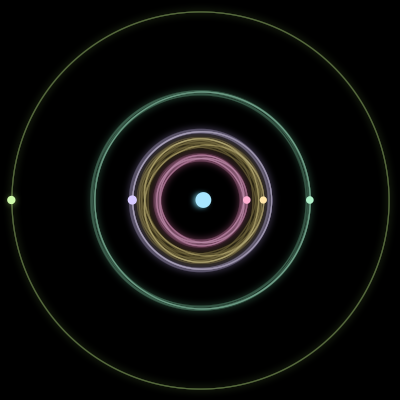 Paths of #2958_6, a 6-body orbit