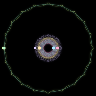 Paths of #3001_6, a 6-body orbit