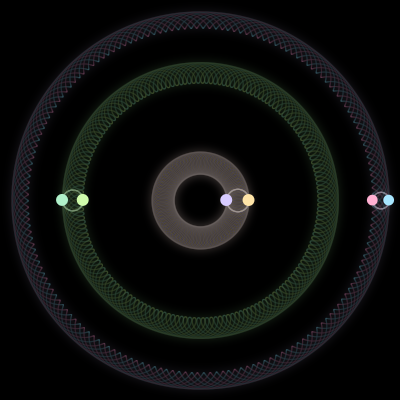 Paths of #309_6, a 6-body orbit