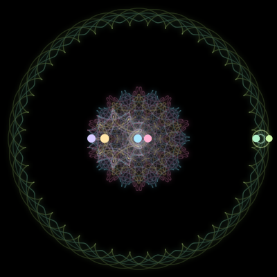Paths of #342_6, a 6-body orbit