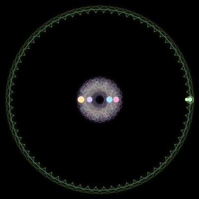 Paths of #433_6, a 6-body orbit