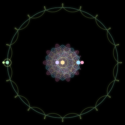 Paths of #535_6, a 6-body orbit