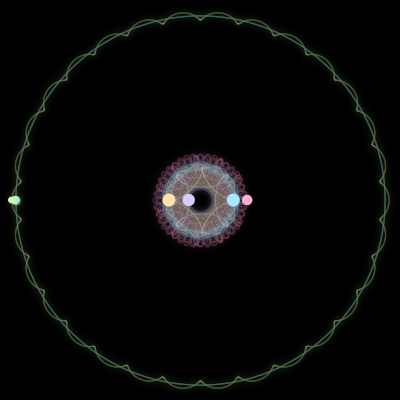 Paths of #605_6, a 6-body orbit