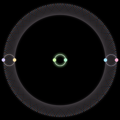 Paths of #620_6, a 6-body orbit