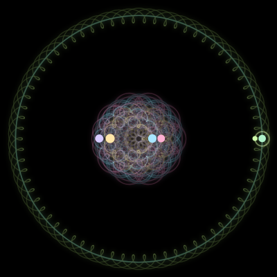 Paths of #89_6, a 6-body orbit