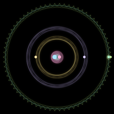 Paths of #973_6, a 6-body orbit