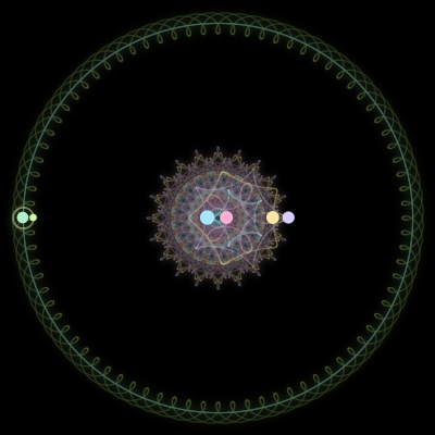 Paths of #987_6, a 6-body orbit