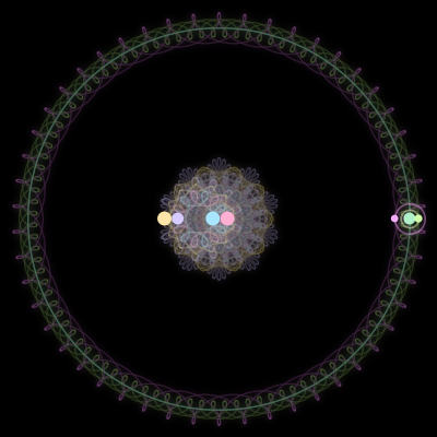 Paths of #1020_7, a 7-body orbit