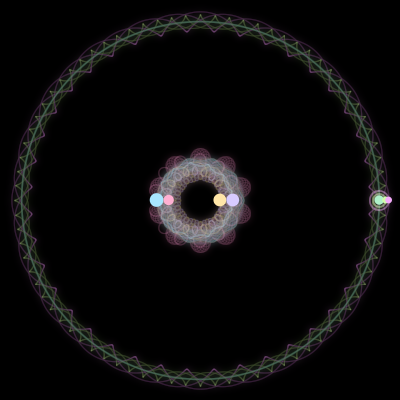 Paths of #1110_7, a 7-body orbit