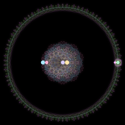 Paths of #1127_7, a 7-body orbit