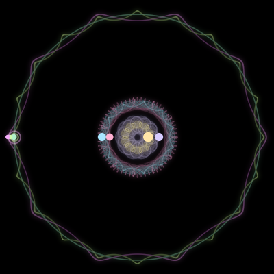 Paths of #116_7, a 7-body orbit