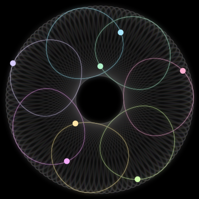 Paths of #124_7, a 7-body orbit