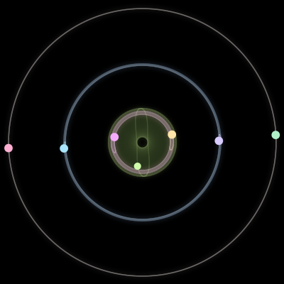 Paths of #1321_7, a 7-body orbit