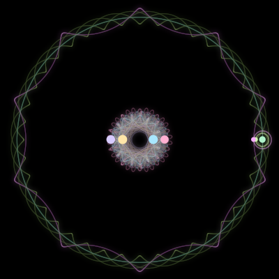 Paths of #1508_7, a 7-body orbit