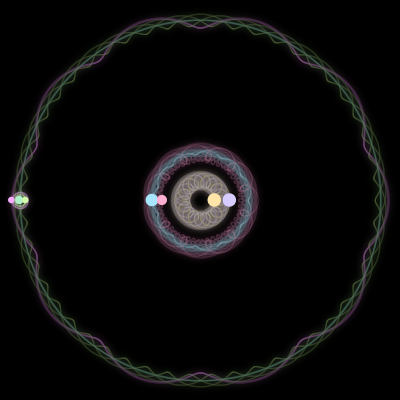 Paths of #1603_7, a 7-body orbit