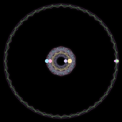 Paths of the 7 bodies of #164_7